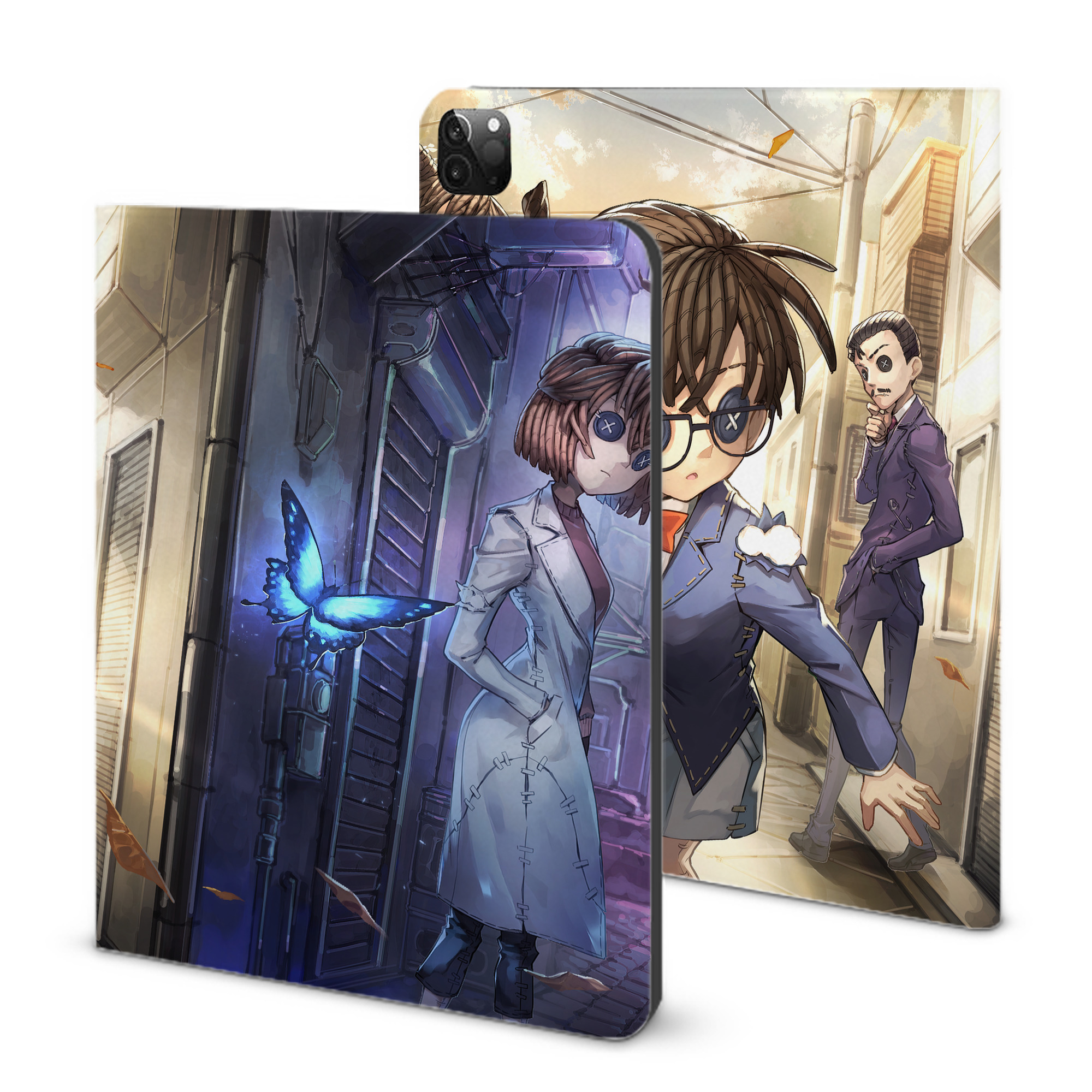 （画像用） 名探偵コナン Detective Conan IPadケース ペンホルダー付き ブックスタイルデザイン